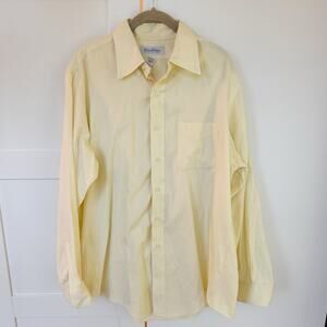 Brooks Brothers Original Polo Long Sleeve Button‎ Up Light Yellow Mens 16-34